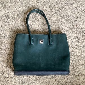 Dooney and Bourke green suede bag